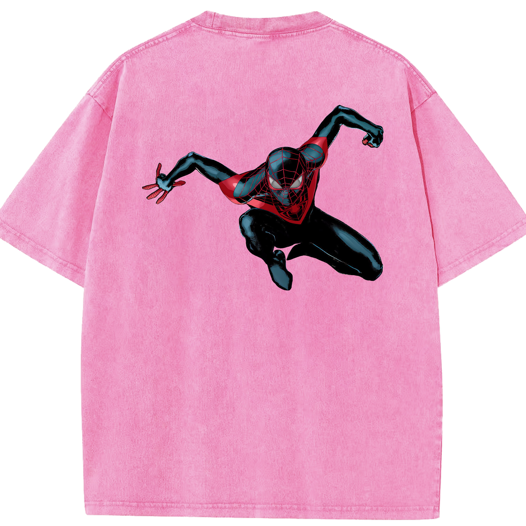 （画像用） Spider Man スパイダーマン 綿100% ヴィンテージ風 半袖Tシャツ（背面プリント）